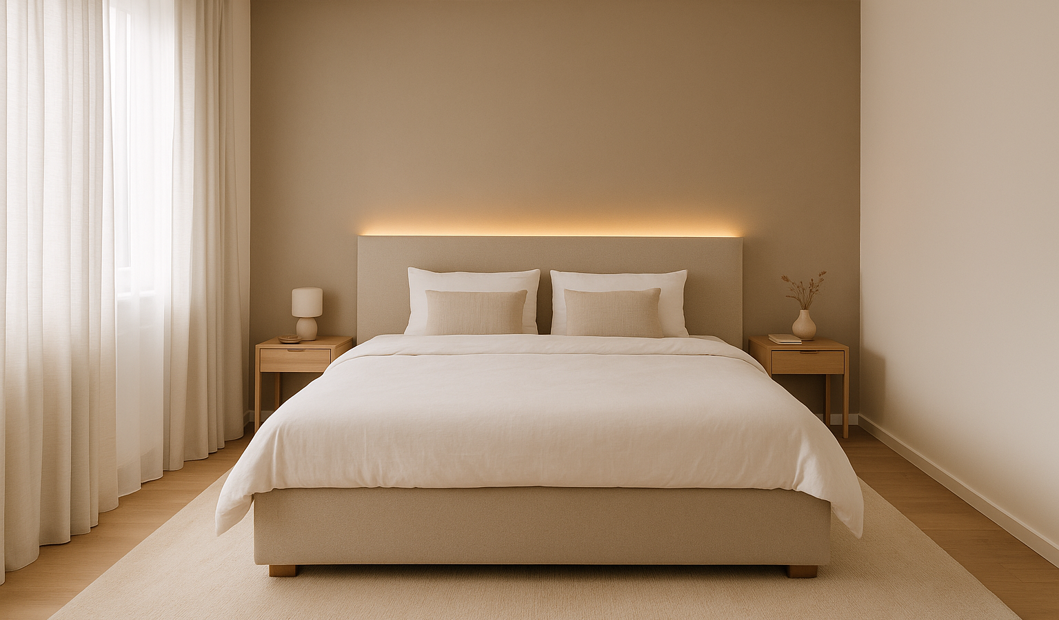 Schlafzimmer modern einrichten mit Ruhe, Ordnung und klaren Formen