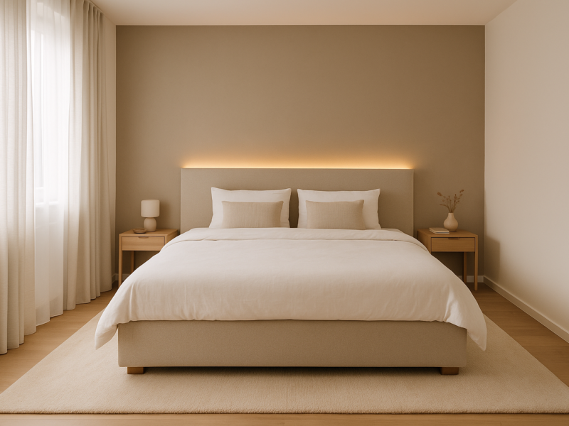 Schlafzimmer modern einrichten mit Ruhe, Ordnung und klaren Formen