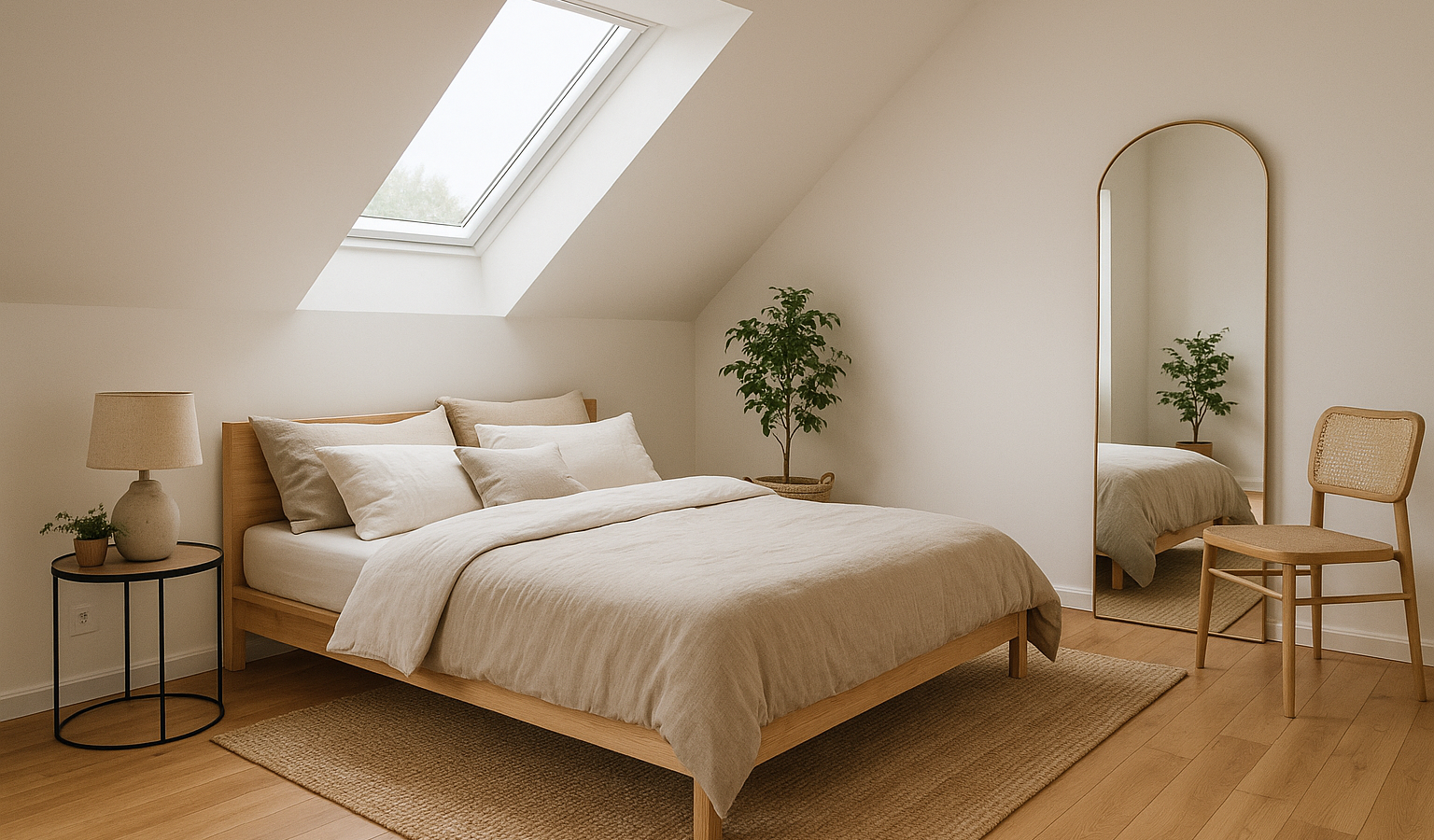 Schlafzimmer mit Dachschräge gemütlich und klug einrichten