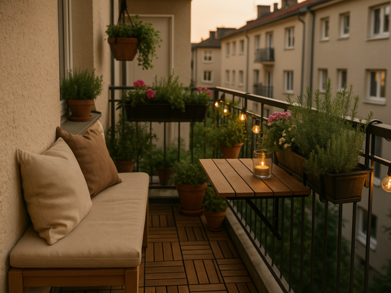 Schmalen Balkon gestalten: Ideen für mehr Platz und Gemütlichkeit